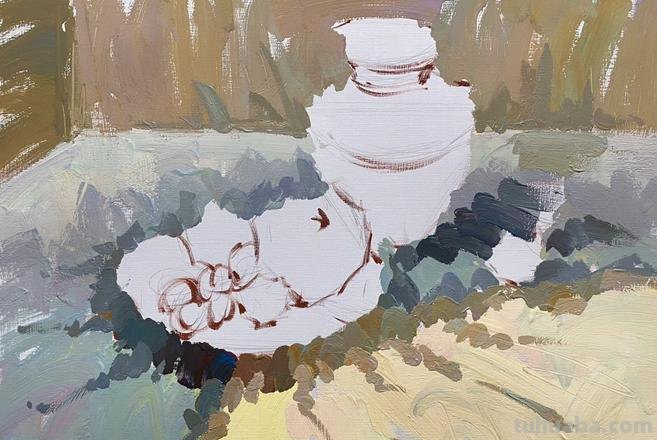 如何画色彩衬布及丰富画面色彩 