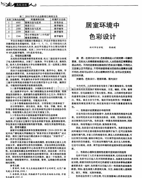 色彩环境设计及色彩环境设计论文