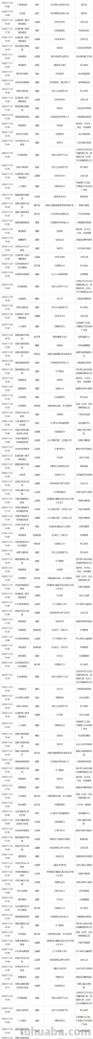 演出信息 演出信息查询