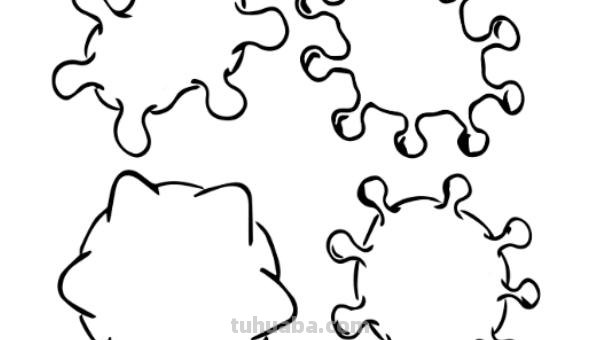 病毒创意速写 抗疫素描绘画作品？