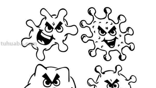 病毒创意速写 抗疫素描绘画作品？