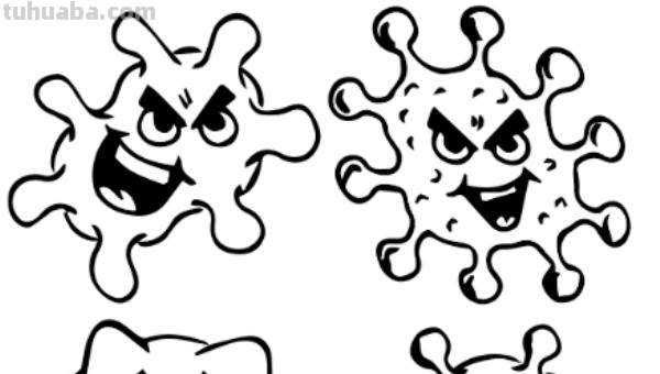 病毒创意速写 抗疫素描绘画作品？