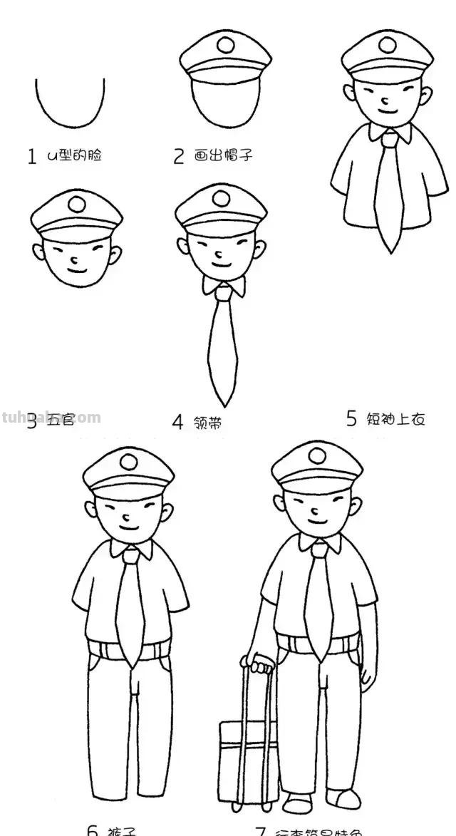 简笔画｜超可爱的人物形象，萌化你的心，简单易画，建议先收藏！