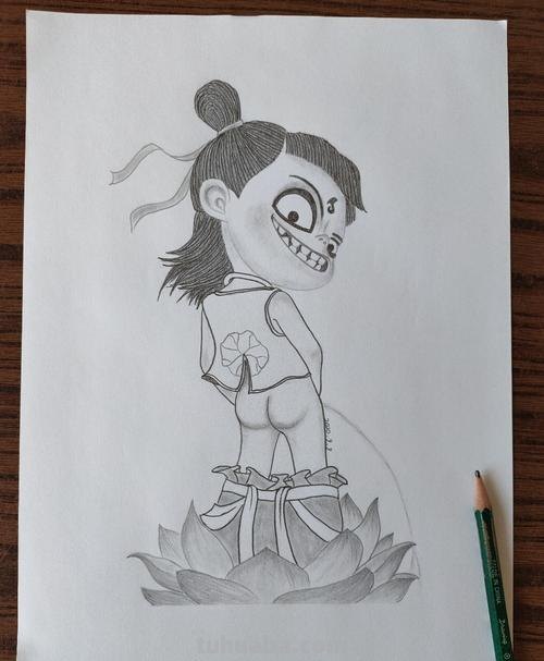 小哪吒速写 一二三年级画哪吒?