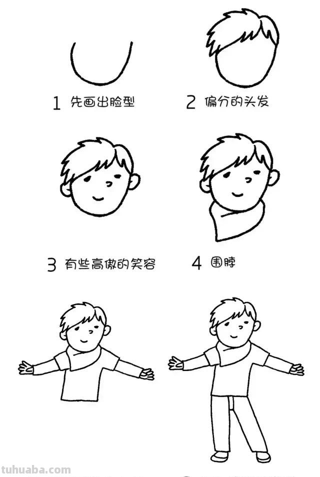 简笔画｜超可爱的人物形象，萌化你的心，简单易画，建议先收藏！