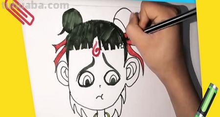 小哪吒速写 一二三年级画哪吒？