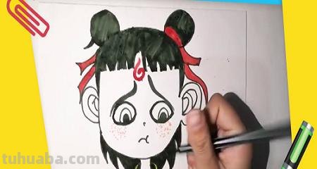 小哪吒速写 一二三年级画哪吒？