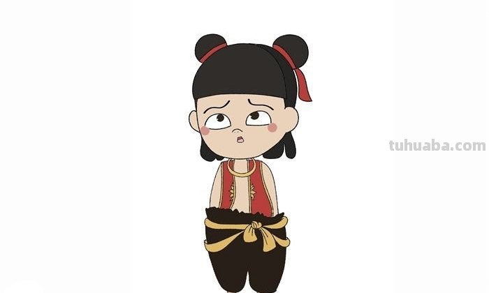 小哪吒速写 一二三年级画哪吒？