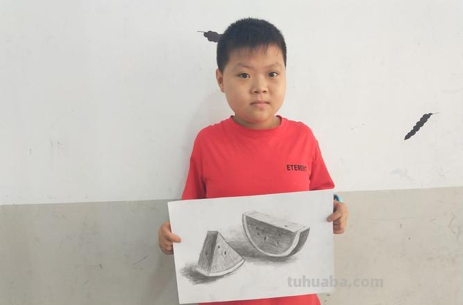 西瓜速写白描 西瓜怎么画?