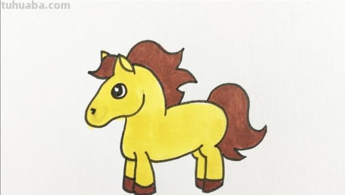 彩铅画的卡通马怎么画 五个步骤教你画马？