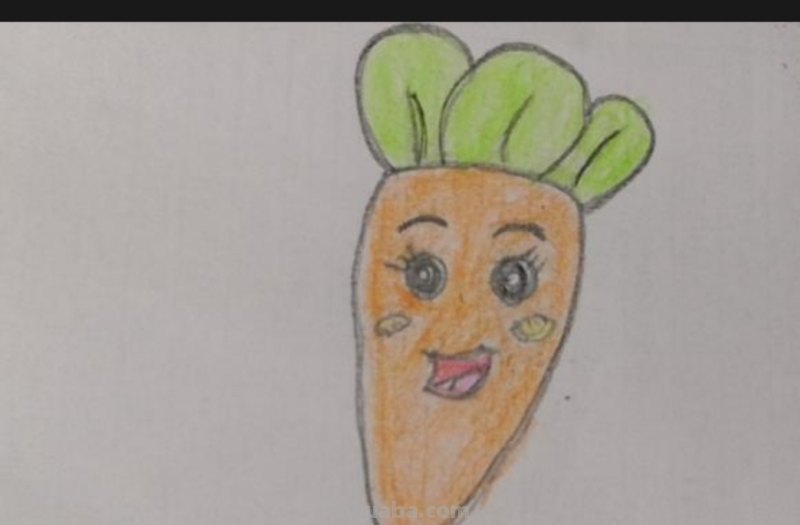 红萝卜怎么画简笔画 简笔画卡通胡萝卜的画法？