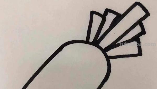 红萝卜怎么画简笔画 简笔画卡通胡萝卜的画法？