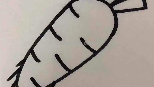 红萝卜怎么画简笔画 简笔画卡通胡萝卜的画法？