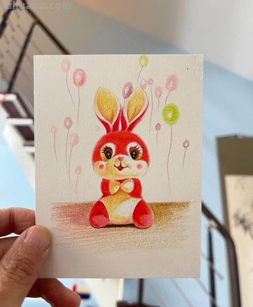 用彩铅画简易兔子怎么画 一年级铅笔画简单又好看小兔?