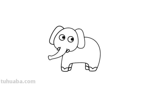 怎么画大象的简笔画 儿童简笔画:大象的最简单画法?