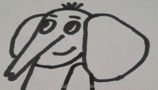 怎么画大象的简笔画 儿童简笔画：大象的最简单画法？