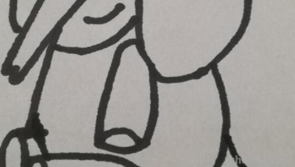 怎么画大象的简笔画 儿童简笔画：大象的最简单画法？