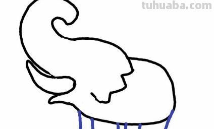 怎么画大象的简笔画 儿童简笔画：大象的最简单画法？