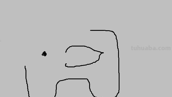 怎么画大象的简笔画 儿童简笔画：大象的最简单画法？