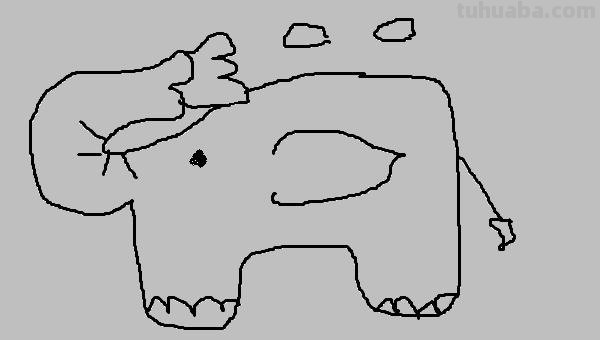 怎么画大象的简笔画 儿童简笔画：大象的最简单画法？