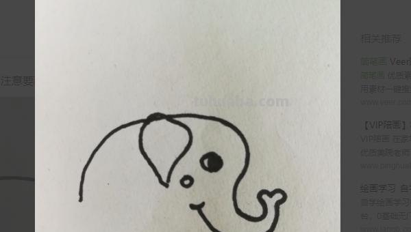 怎么画大象的简笔画 儿童简笔画：大象的最简单画法？