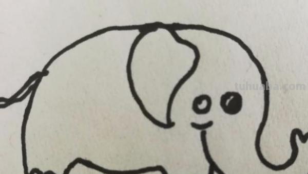 怎么画大象的简笔画 儿童简笔画：大象的最简单画法？