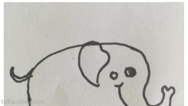 怎么画大象的简笔画 儿童简笔画：大象的最简单画法？