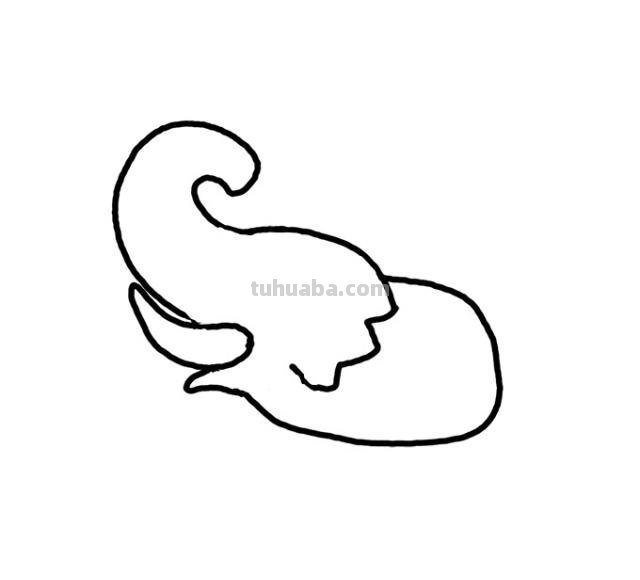 怎么画大象的简笔画 儿童简笔画：大象的最简单画法？