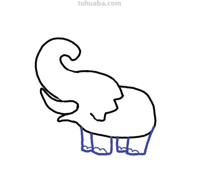 怎么画大象的简笔画 儿童简笔画：大象的最简单画法？