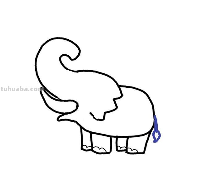 怎么画大象的简笔画 儿童简笔画：大象的最简单画法？