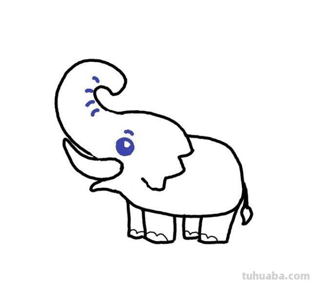 怎么画大象的简笔画 儿童简笔画：大象的最简单画法？
