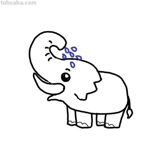 怎么画大象的简笔画 儿童简笔画：大象的最简单画法？