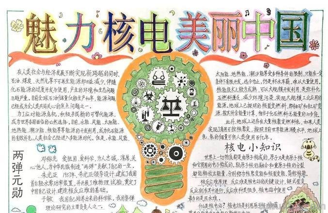 核电手抄报怎么画 核电科普的意义?
