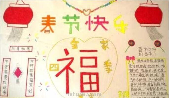手抄报福怎么画 平安福怎么画?