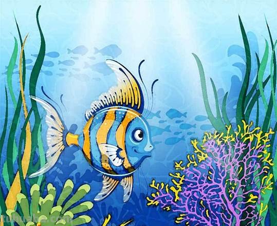 海色彩图及海色彩画——绚丽多彩的海洋世界