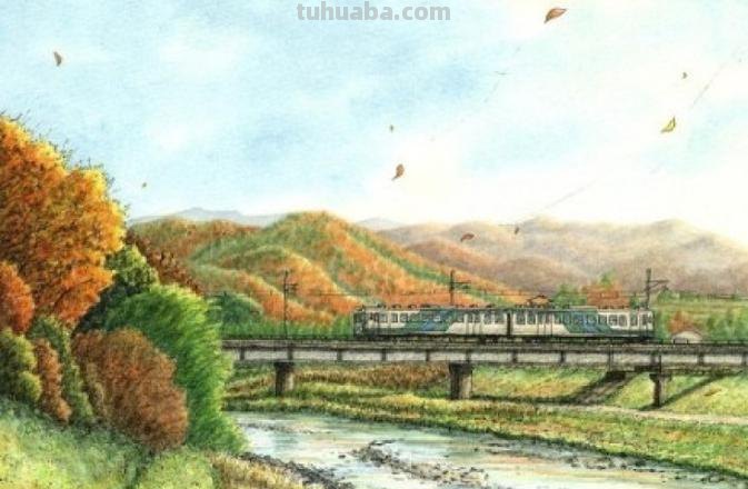 用彩铅画蒸汽火车怎么画 二年级画画火车简单又漂亮?