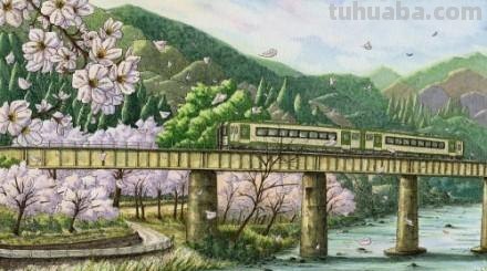 用彩铅画蒸汽火车怎么画 二年级画画火车简单又漂亮?
