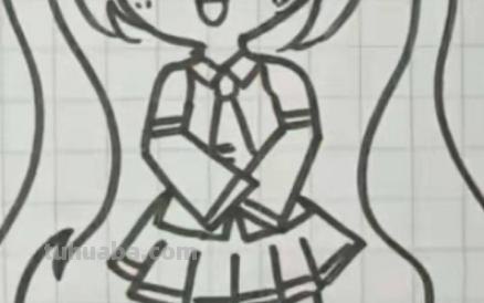 动漫美女怎么画简笔画 简笔画初音未来怎么画？