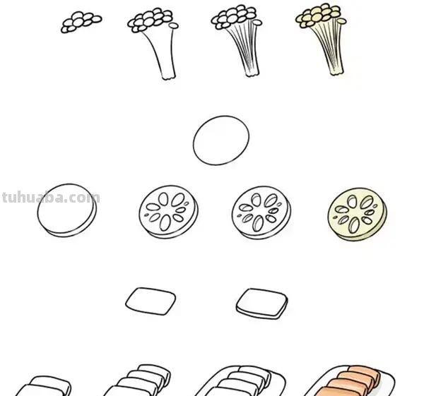 简笔画｜美味又温馨的火锅简笔画，超级简单，一学就会，收藏！