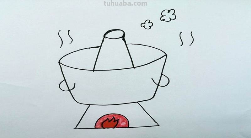 简笔画|美味又温馨的火锅简笔画,超级简单,一学就会,收藏!