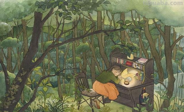 繁复细腻,诗意复古,这水彩风格绘本插画直戳我审美点