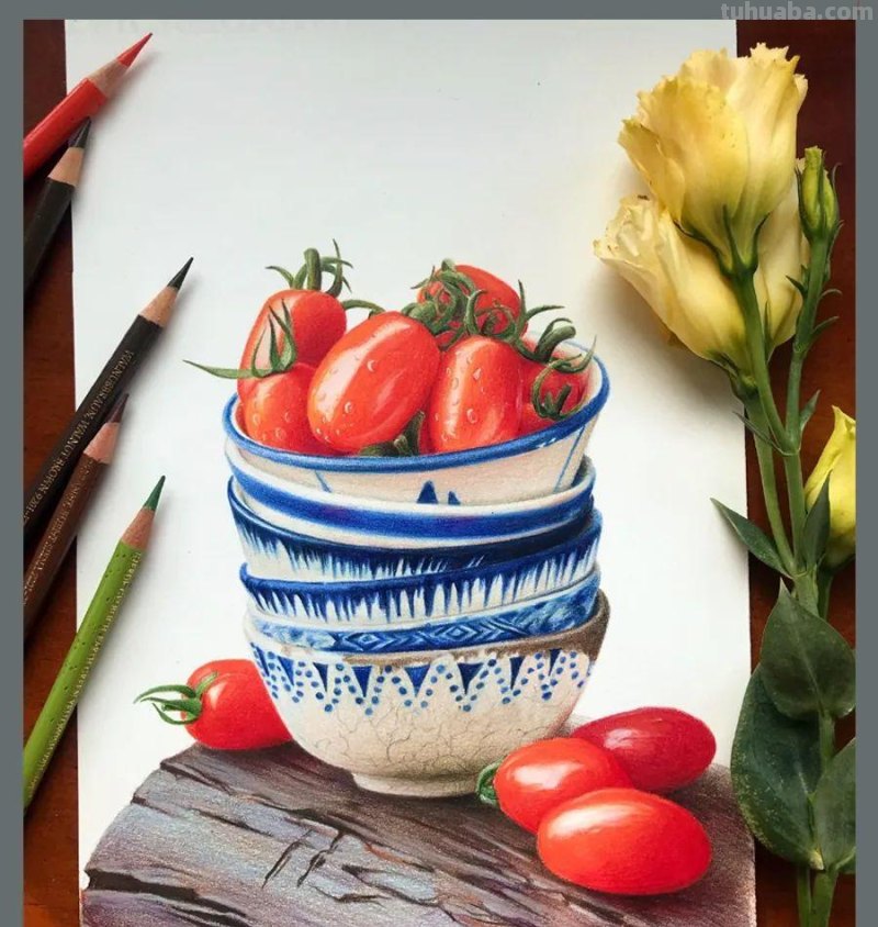 绘画参考素材｜彩铅这样画，对细节的塑造能力大有帮助