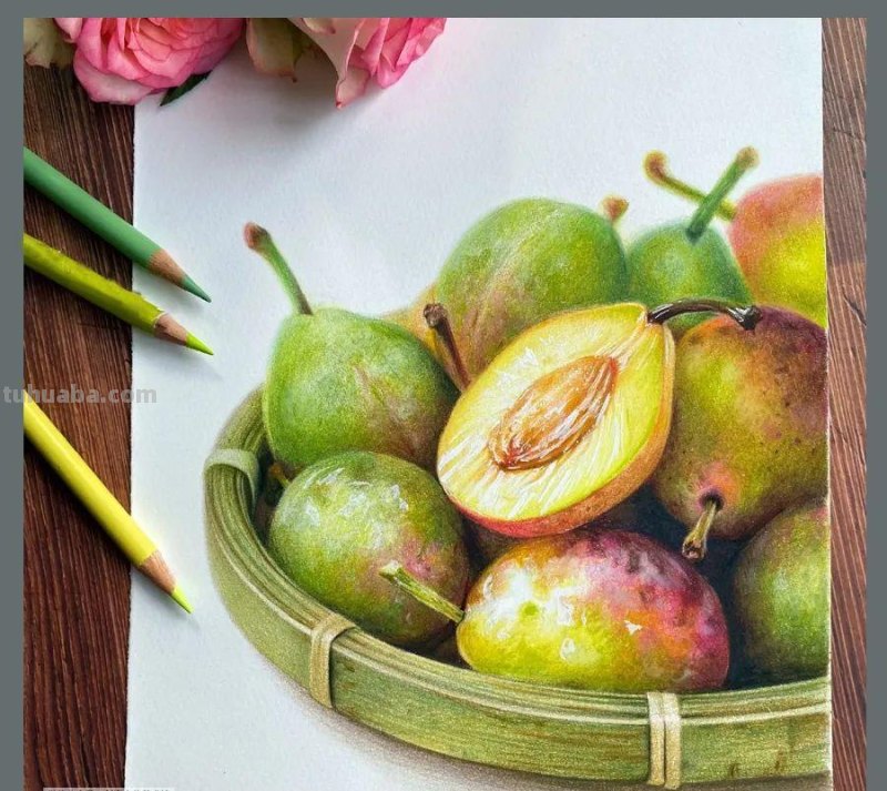 绘画参考素材｜彩铅这样画，对细节的塑造能力大有帮助