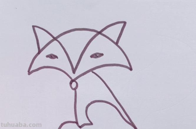 小狐狸怎么画简笔画 如何画想吃葡萄的狐狸的简笔画?