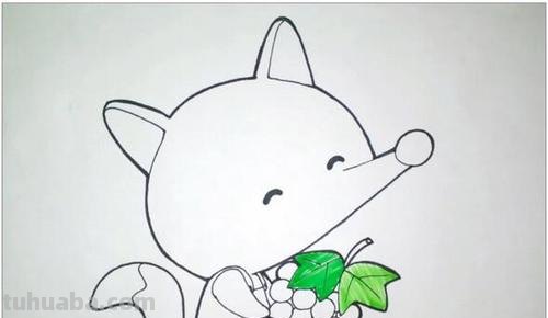 小狐狸怎么画简笔画 如何画想吃葡萄的狐狸的简笔画?