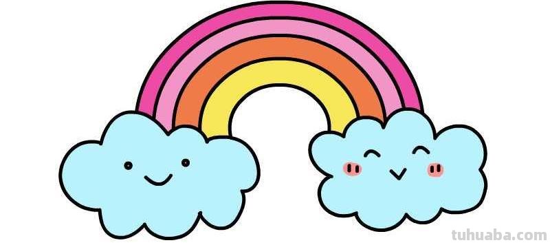 云和彩虹怎么画简笔画 儿童画彩虹？