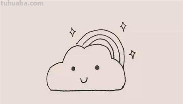 云和彩虹怎么画简笔画 儿童画彩虹？