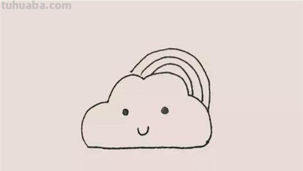 云和彩虹怎么画简笔画 儿童画彩虹？