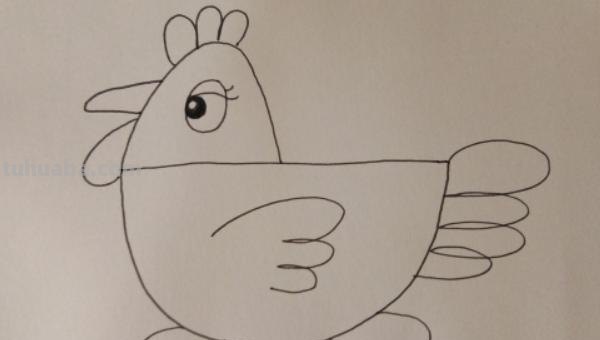 鸡的简笔画怎么画 怎样画简笔画大公鸡？