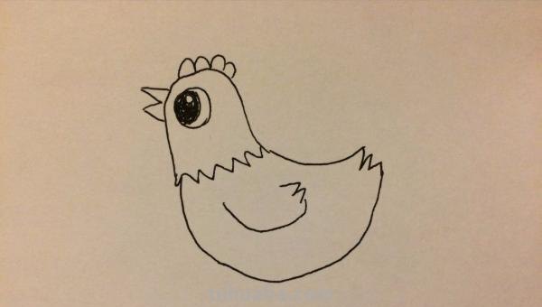 鸡的简笔画怎么画 怎样画简笔画大公鸡？